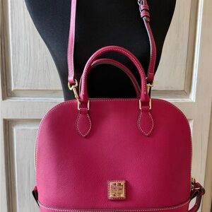 Dooney & Bourke Fuchsia Leather Satchel